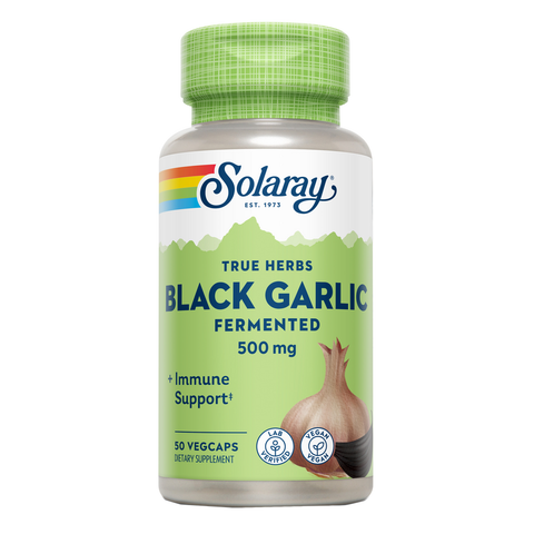 Alho Negro Fermentado 500 mg Solaray – Viva Saudável
