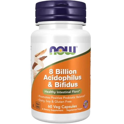 Acidophilus/Bifidus 8 Bilioes 60 Caps Now - Viva Saudável