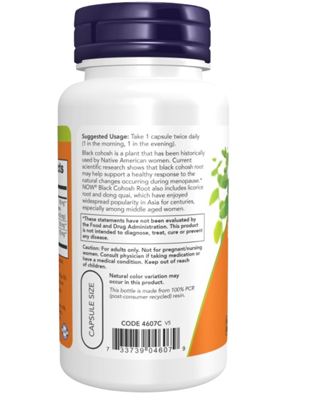 Cimicífuga negra 80 mg 90 cápsulas Now