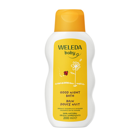 Banho Noite Tranquila Bebé Weleda 200 ml – embalagem do produto