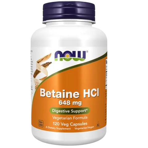 Betaina HCI 648 mg 120 Caps Now - Viva Saudável