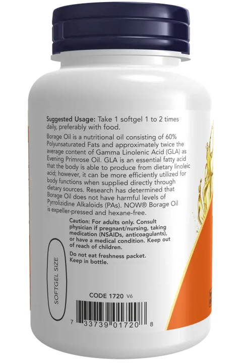 Borage Oil 1000 mg 60 Softgel - Viva Saudável