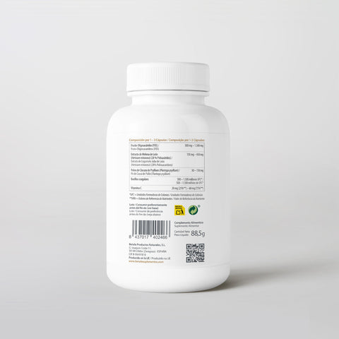 Fos-Caps 100 Caps Bétula — verso com tabela nutricional e ingredientes