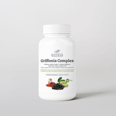 Griffonia Complex Bétula, 5-HTP de griffonia com açafrão e vitaminas B, frasco de 90 cápsulas