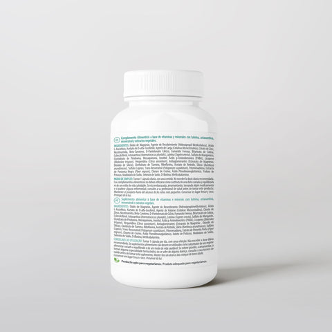 Multi-Bet 60 Caps Bétula — verso com tabela nutricional e ingredientes