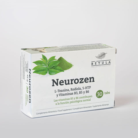 Neurozen Bétula, L-teanina com rodiola, griffonia e vitaminas B, embalagem de 30 comprimidos