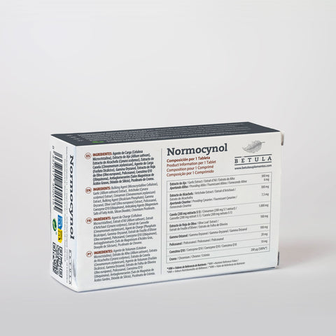 Normonakol (ex Normocol) 30 Comp Bétula — verso com tabela nutricional e ingredientes