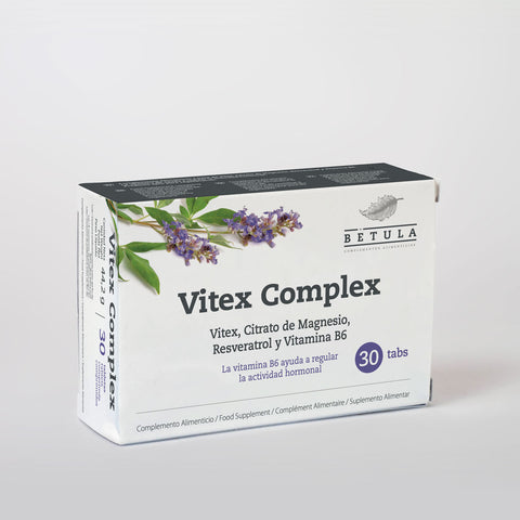 Vitex Complex Bétula com vitex agnus-castus, magnésio e vitamina B6, frasco de 30 comprimidos