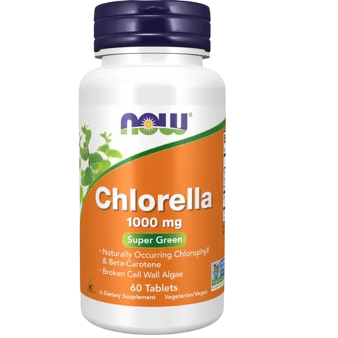 Chlorela 1000 mg 60 comprimidos Now Foods - Viva Saudável