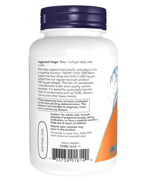 DHA-1000 Brain Support 90 Caps Now NOW