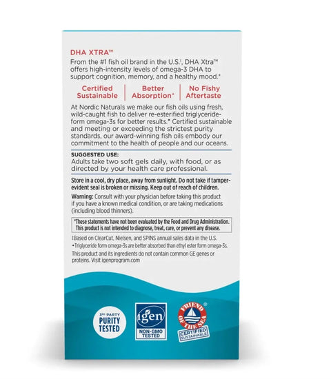 Dha Xtra 60 Caps Nordic Naturals - Viva Saudável