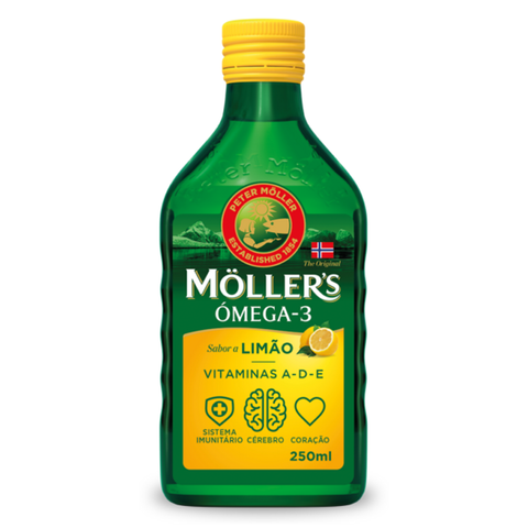 Óleo de fígado de bacalhau Möller's sabor limão 250 ml