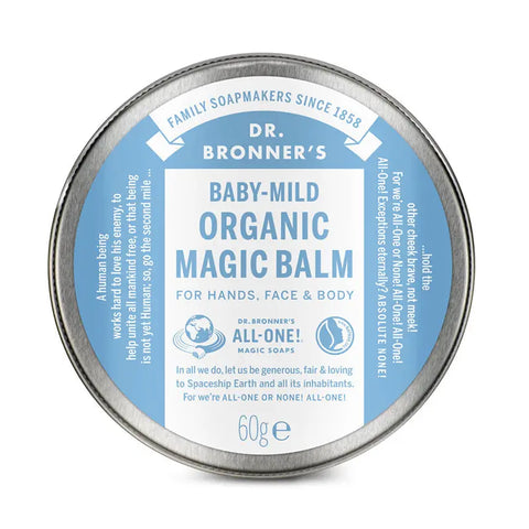 Dr Bronner's Bálsamo Biológico Suave-Bebé (Sem aroma) 60 g - Viva Saudável