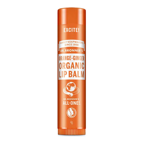 Dr Bronner's Batom de Cieiro Biológico Laranja e Gengibre 4g - Viva Saudável