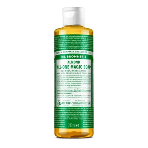 Dr Bronner's Sabonete Líquido Amêndoa 240ml - Viva Saudável