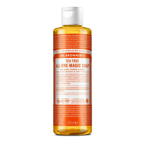 Dr Bronner's Sabonete Líquido Árvore-do-chá (Tea Tree) 240ml - Viva Saudável