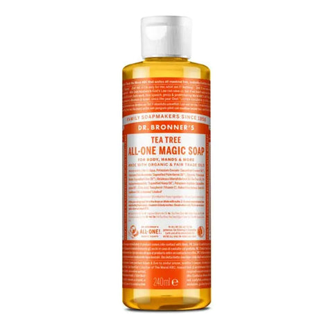 Dr Bronner's Sabonete Líquido Árvore-do-chá (Tea Tree) 240ml - Viva Saudável