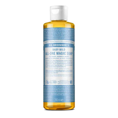 Dr Bronner's Sabonete Líquido Bebé Sem Aroma 240ml - Viva Saudável