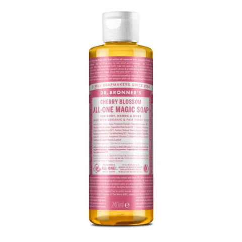 Dr Bronner's Sabonete Líquido Flor de Cerejeira 240ml - Viva Saudável