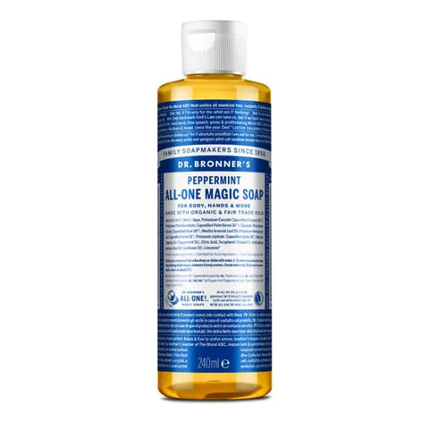 Dr Bronner's Sabonete Líquido Hortelã-Pimenta 240ml - Viva Saudável