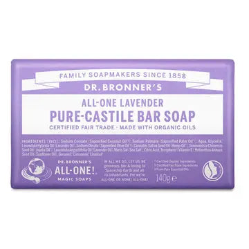 Dr Bronner's Sabonete Sólido Biológico Alfazema 140g - Viva Saudável