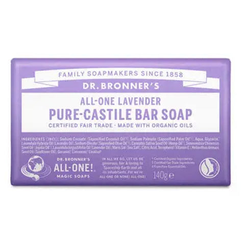 Dr Bronner's Sabonete Sólido Biológico Alfazema 140g - Viva Saudável