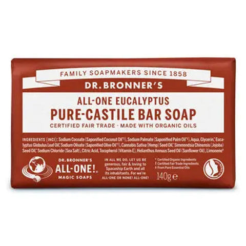 Dr Bronner's Sabonete Sólido Biológico Eucalipto 140g - Viva Saudável