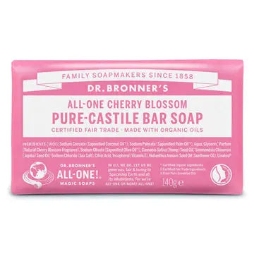 Dr Bronner's Sabonete Sólido Biológico Flor de Cerejeira 140g - Viva Saudável