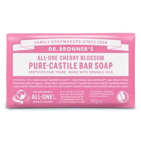 Dr Bronner's Sabonete Sólido Biológico Flor de Cerejeira 140g - Viva Saudável