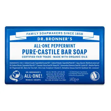Dr Bronner's Sabonete Sólido Biológico Hortelã Pimenta 140g - Viva Saudável