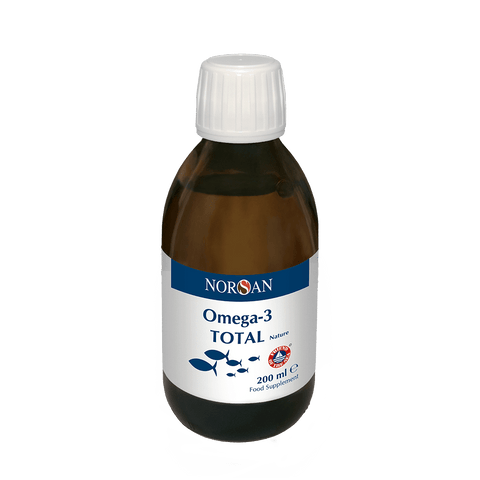 NORSAN Ómega-3 TOTAL Natural 200 ml — ómega 3 EPA e DHA em óleo de peixe sem aroma adicionado