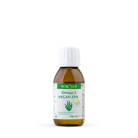 NORSAN Ómega-3 VEGAN EPA 100 ml — ómega 3 EPA de óleo de algas com vitamina D3 vegana