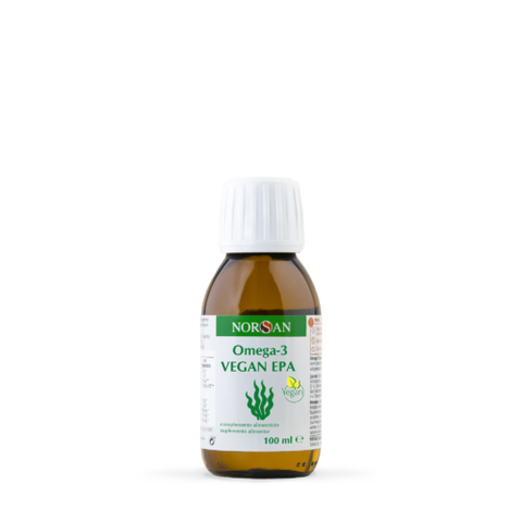 NORSAN Ómega-3 VEGAN EPA 100 ml — ómega 3 EPA de óleo de algas com vitamina D3 vegana