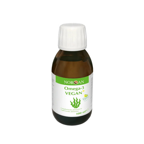 NORSAN Ómega-3 VEGAN 100 ml — ómega 3 vegano de óleo de algas com vitamina D3