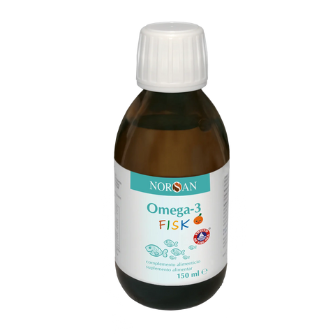 NORSAN Ómega-3 FISK 150 ml — ómega 3 para crianças em óleo com sabor a laranja e vitamina D3