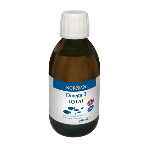 NORSAN Ómega-3 TOTAL limão 200 ml — óleo de peixe natural com EPA, DHA e vitamina D3