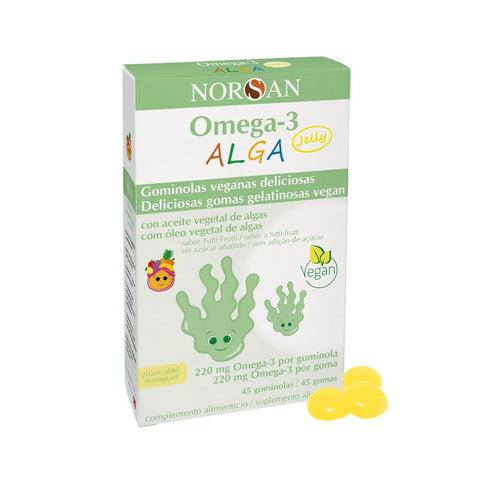 NORSAN Ómega-3 ALGA Jelly 45 gomas — ómega 3 de algas para crianças, sem peixe nem gelatina