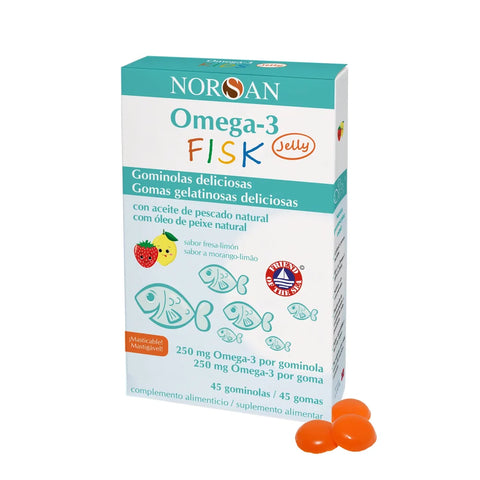 NORSAN Ómega-3 FISK Jelly 45 gomas — gomas de ómega 3 para crianças com vitamina D3