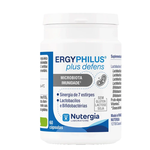 ErgyPhilus plus defense 60 Caps Nutergia - Viva Saudável