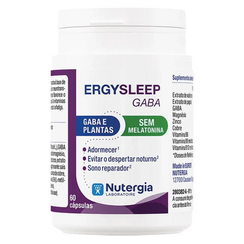 ErgySleep Gaba 60 Caps Nutergia - Viva Saudável
