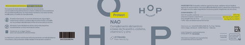NAC N-Acetil-Cisteína 500 mg 60 Cápsulas HOP Biologics