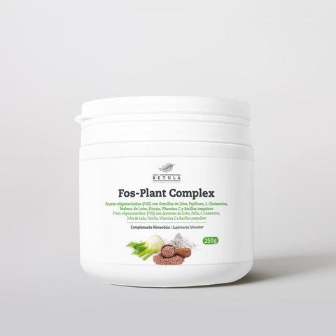 Fos-Plant Complex Bétula, fibra em pó com FOS, psyllium e linhaça, embalagem de 250 g