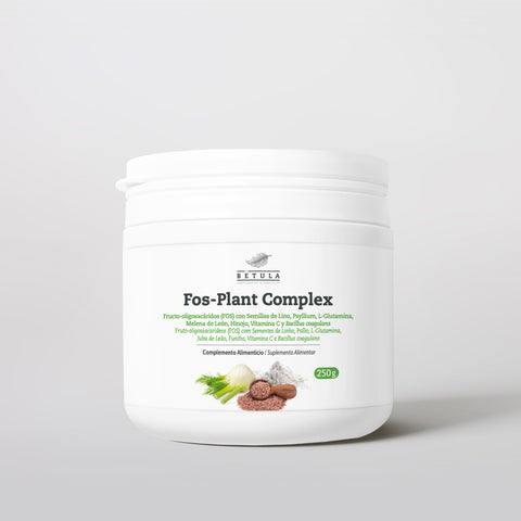 Fos-Plant Complex Bétula, fibra em pó com FOS, psyllium e linhaça, embalagem de 250 g