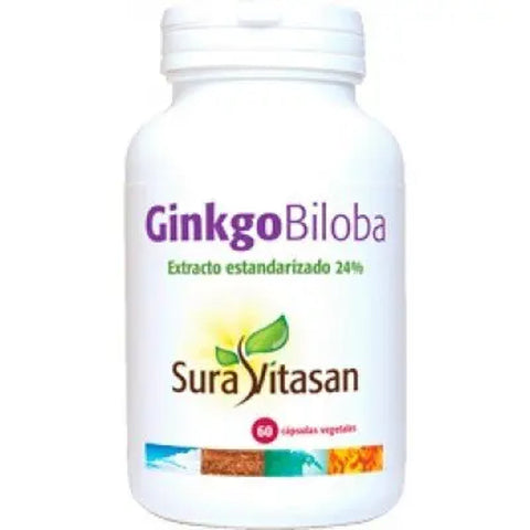 Ginkgo biloba Ginkgo Fórmula Sura Vitasan, embalagem de 30 cápsulas vegan