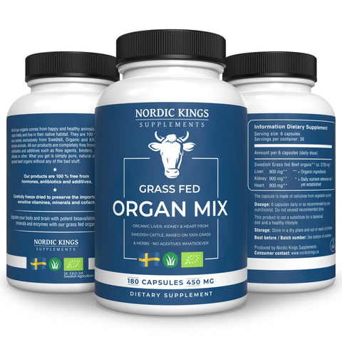 Organ Mix BIO – Grass Feed 180 Caps Nordic Kings - Viva Saudável
