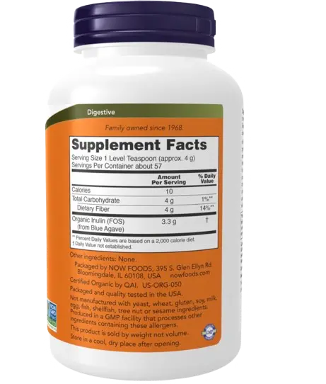 Inulin Pó Pure 227gr Now NOW