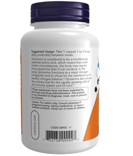 L-Glutamine 500mg 120caps Now NOW