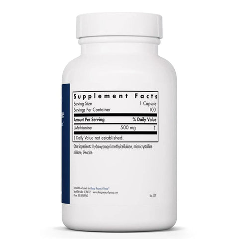 L-Methionine 100 VCaps Allergy Research Group - Viva Saudável