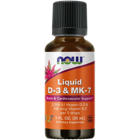 Líquido D-3 e MK-7 30 ml Now Foods - Viva Saudável