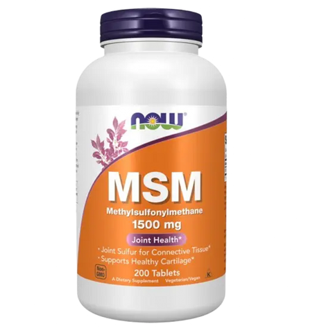 MSM 1500 mg 200 Comprimidos Now Foods - Viva Saudável